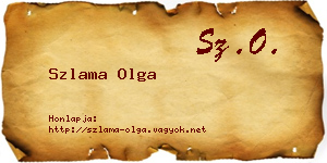 Szlama Olga névjegykártya